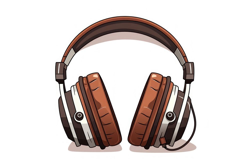Head phone headphones headset white background. AI generated Image by rawpixel.