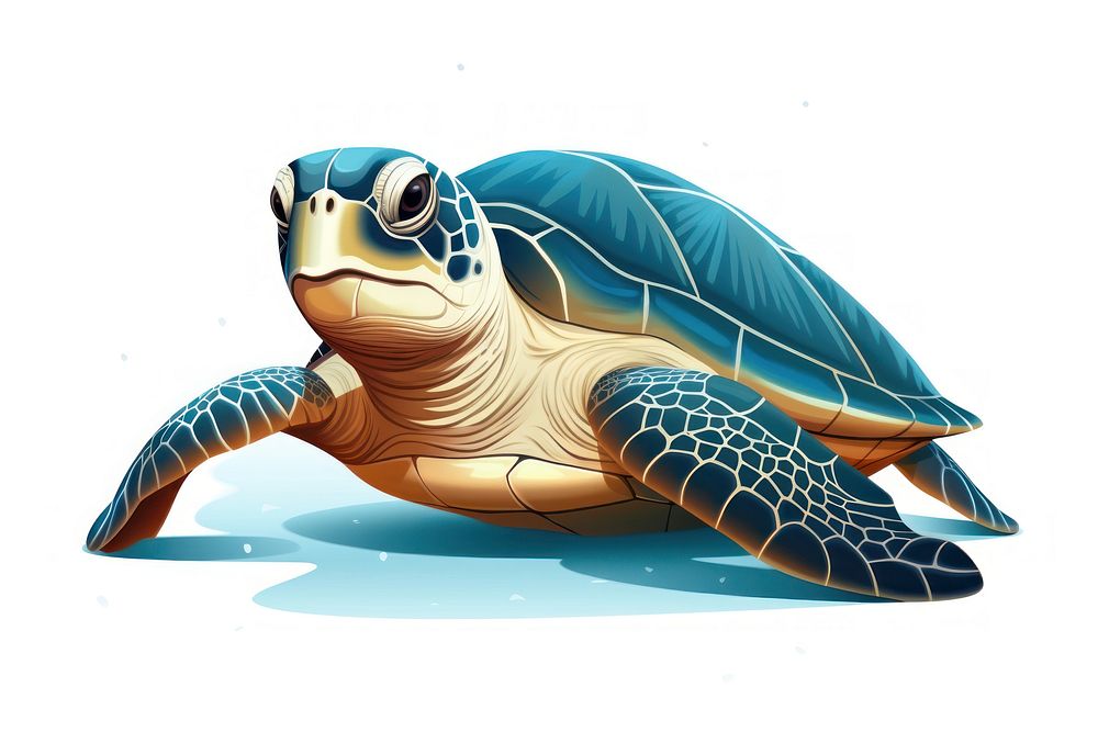 Sea turtle reptile animal wildlife. AI generated Image by rawpixel.