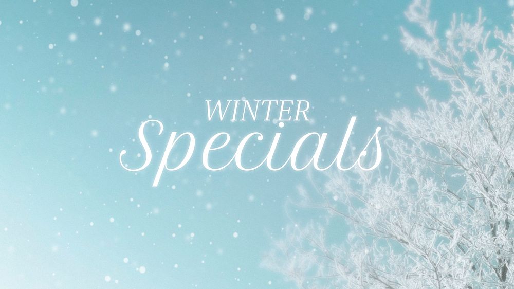 Winter specials  blog banner template