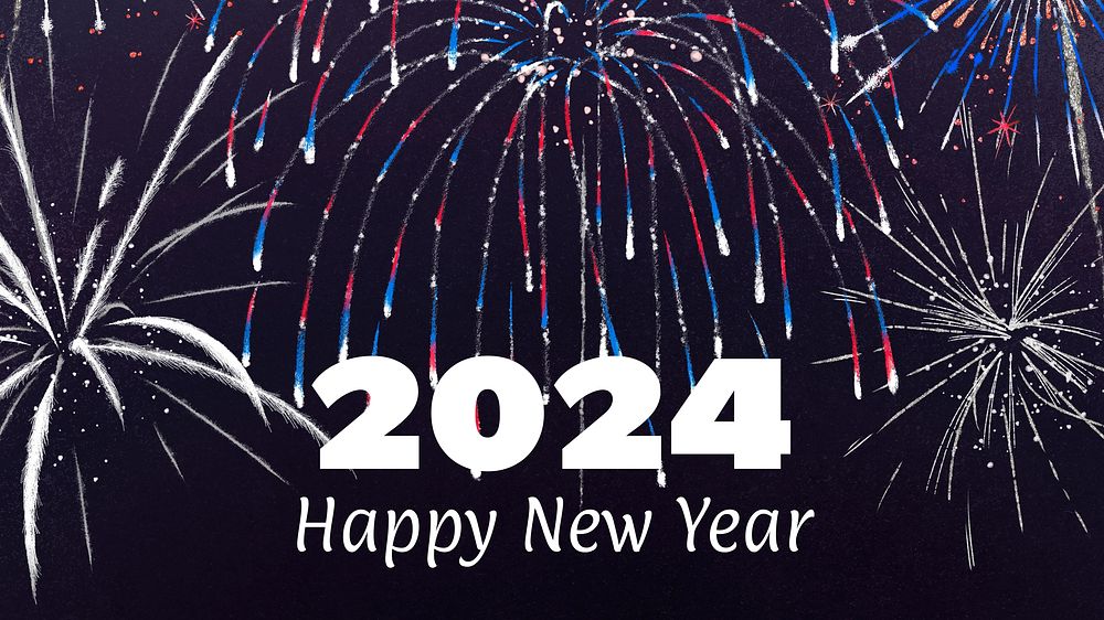 New Year 2024  blog banner template