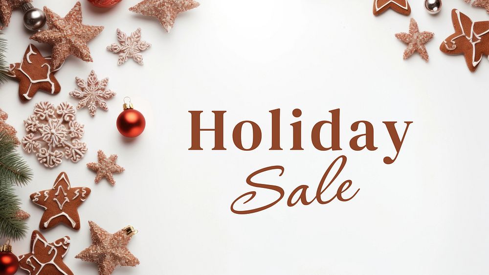 Holiday sale  blog banner template
