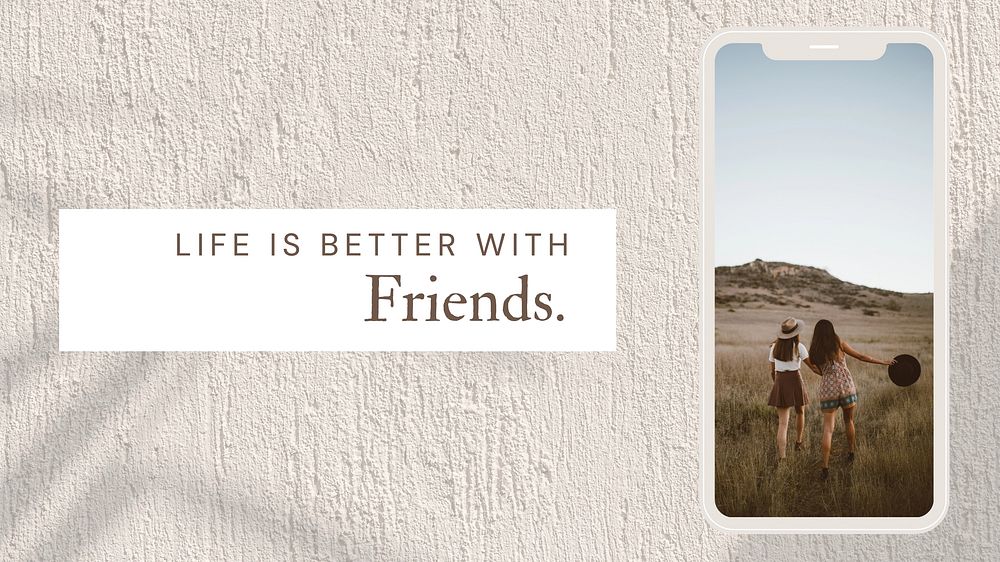 Friendship quote  blog banner template