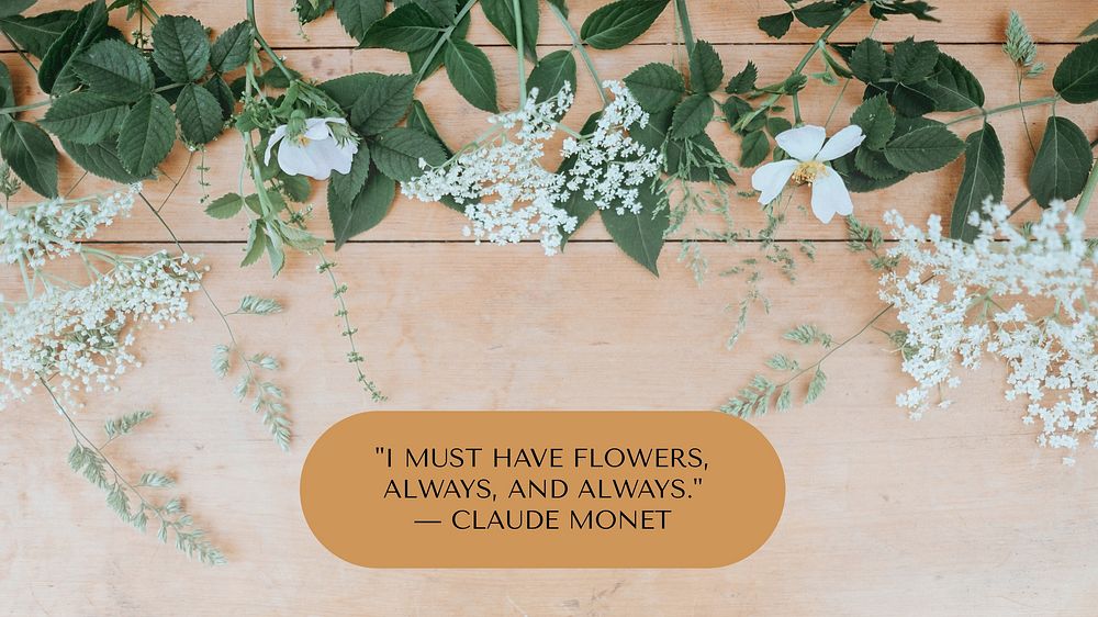 Monet quote  blog banner template