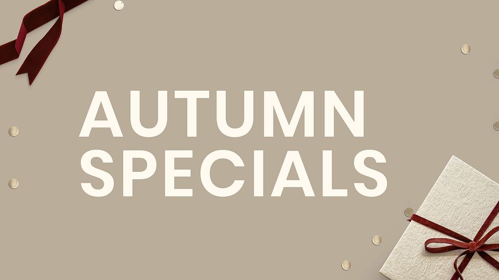 Autumn specials  blog banner template