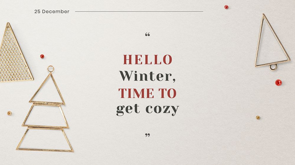 Hello winter  blog banner template