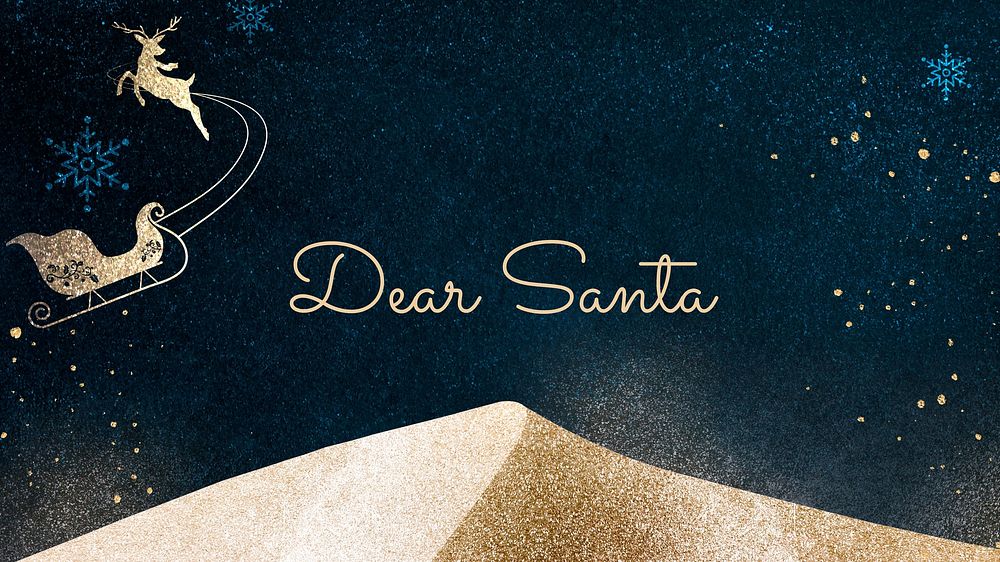 Dear santa blog banner template