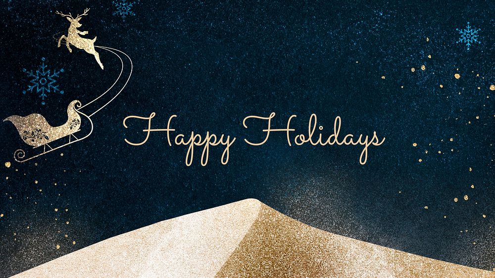 Happy holidays blog banner template