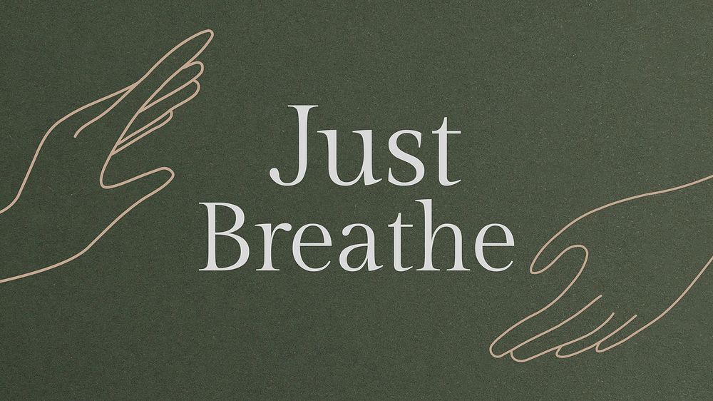 Just breathe blog banner template