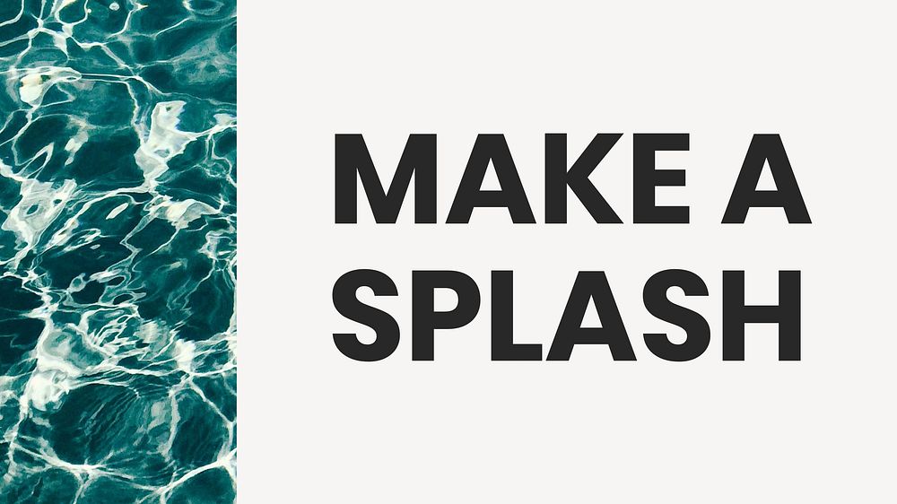 Make a splash blog banner template