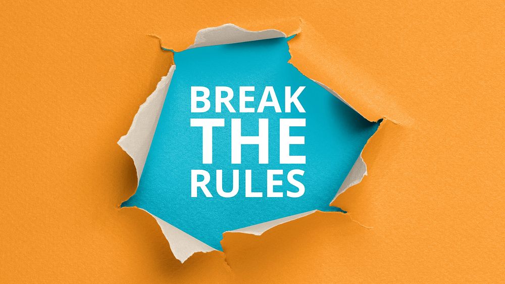 Break the rules blog banner template