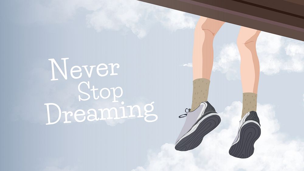 Never stop dreaming blog banner template