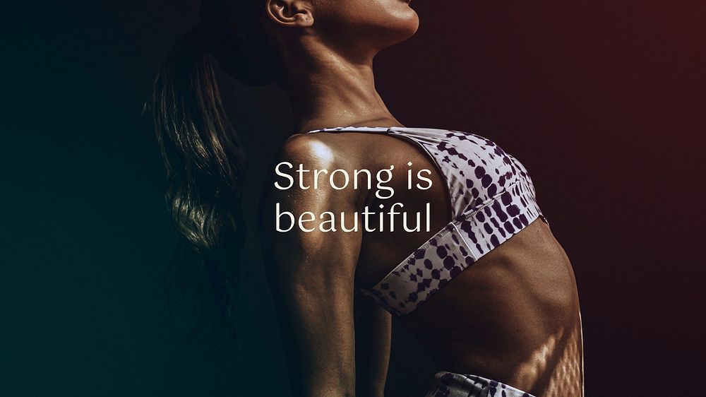 Strong is beautiful blog banner template