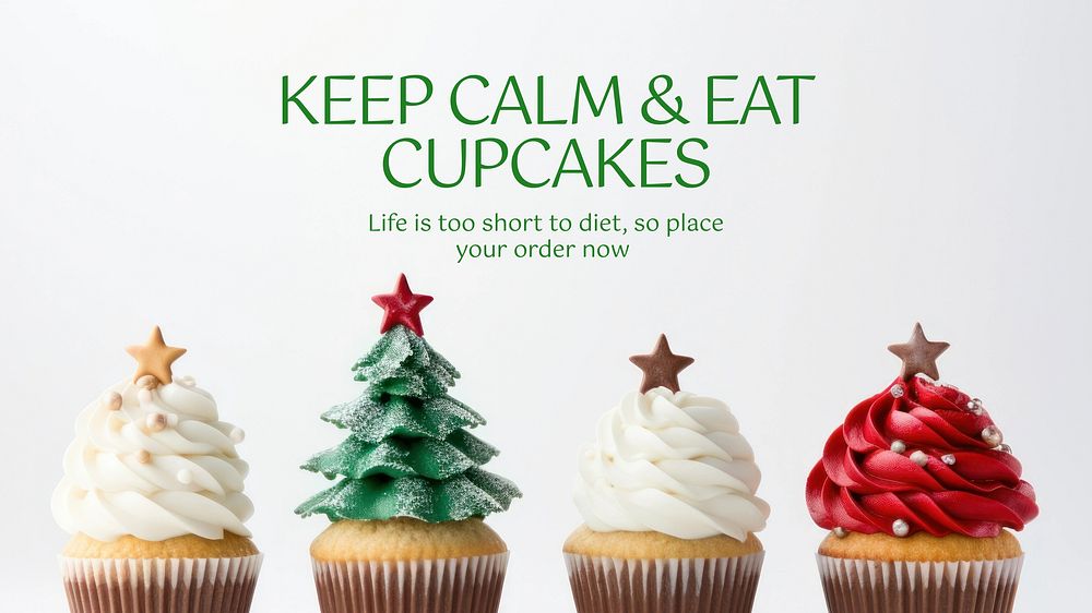 Online cupcake shop  blog banner template
