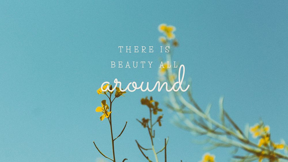 Beauty quote  blog banner template