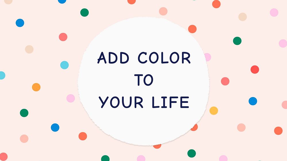 Colorful life quote blog banner template