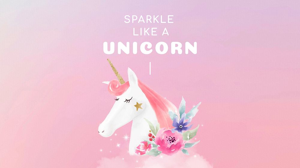 Unicorn quote  blog banner template