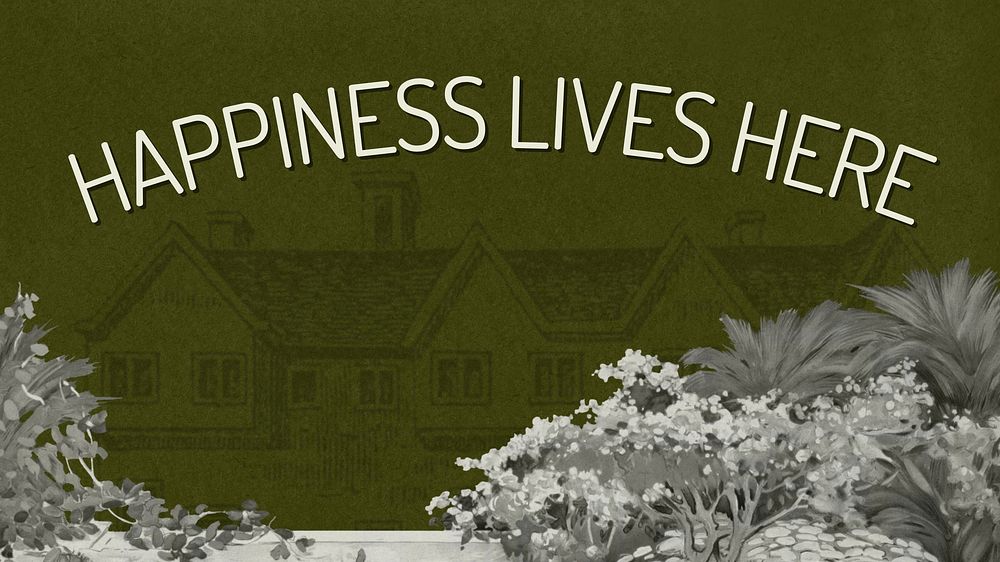 Happiness lives here blog banner template