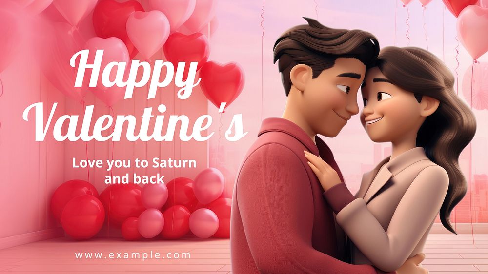 Valentine's quotes blog banner template