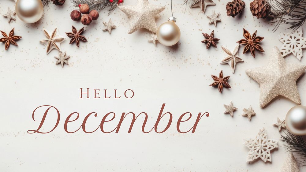 Hello December  blog banner template