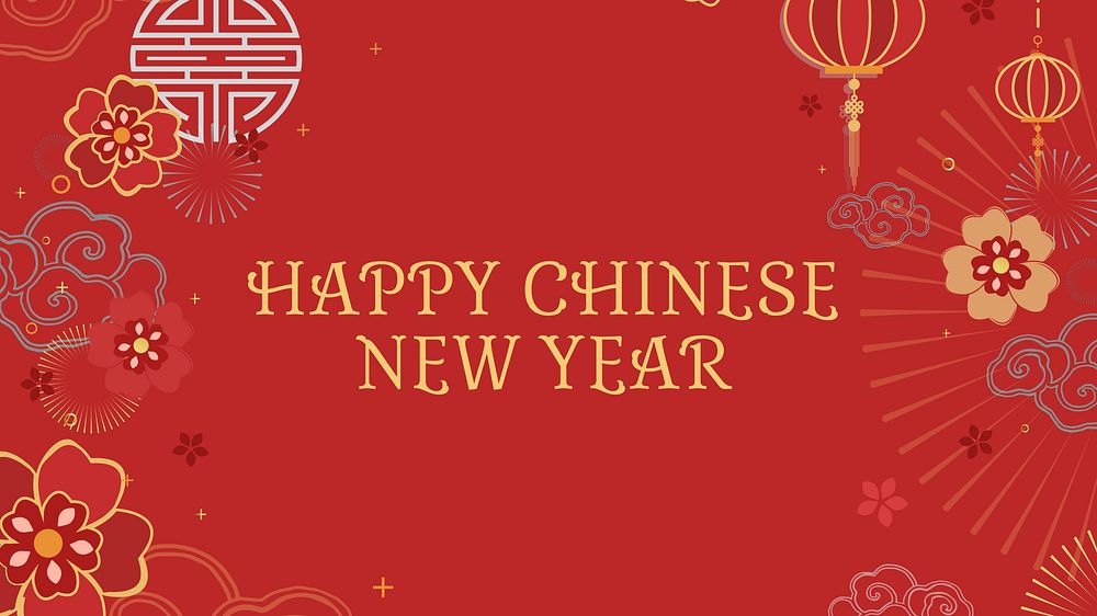 Happy Chinese new year  blog banner template