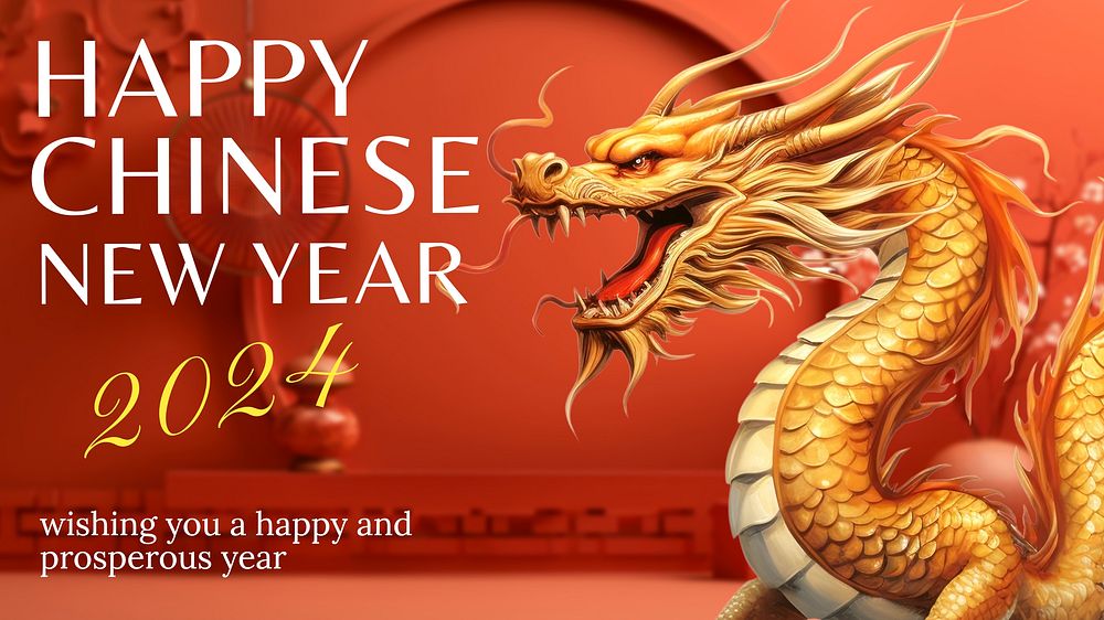 Chinese new year  blog banner template