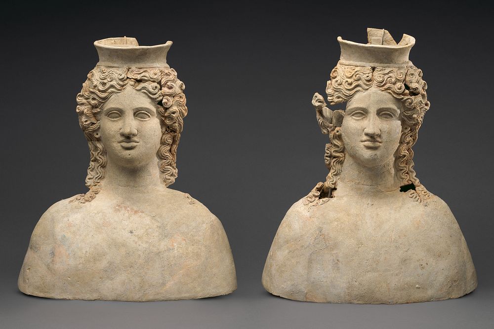Two terracotta busts