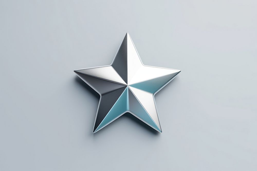 Metalic Star symbol star simplicity. AI generated Image by rawpixel.