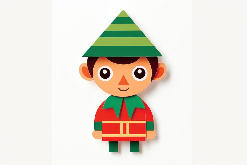 Christmas elf craft face white background. AI generated Image by rawpixel.