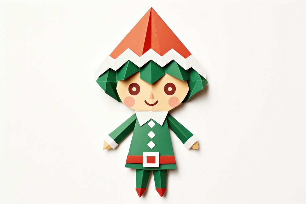 Christmas elf craft paper art. AI generated Image by rawpixel.