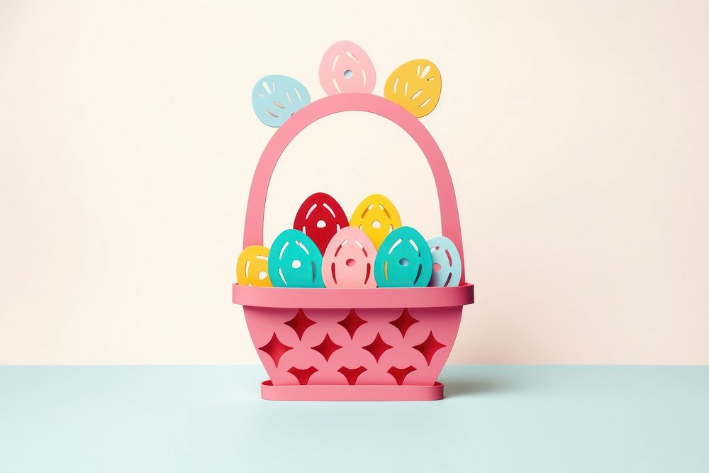 Easter basket egg celebration decoration. AI generated Image by rawpixel.