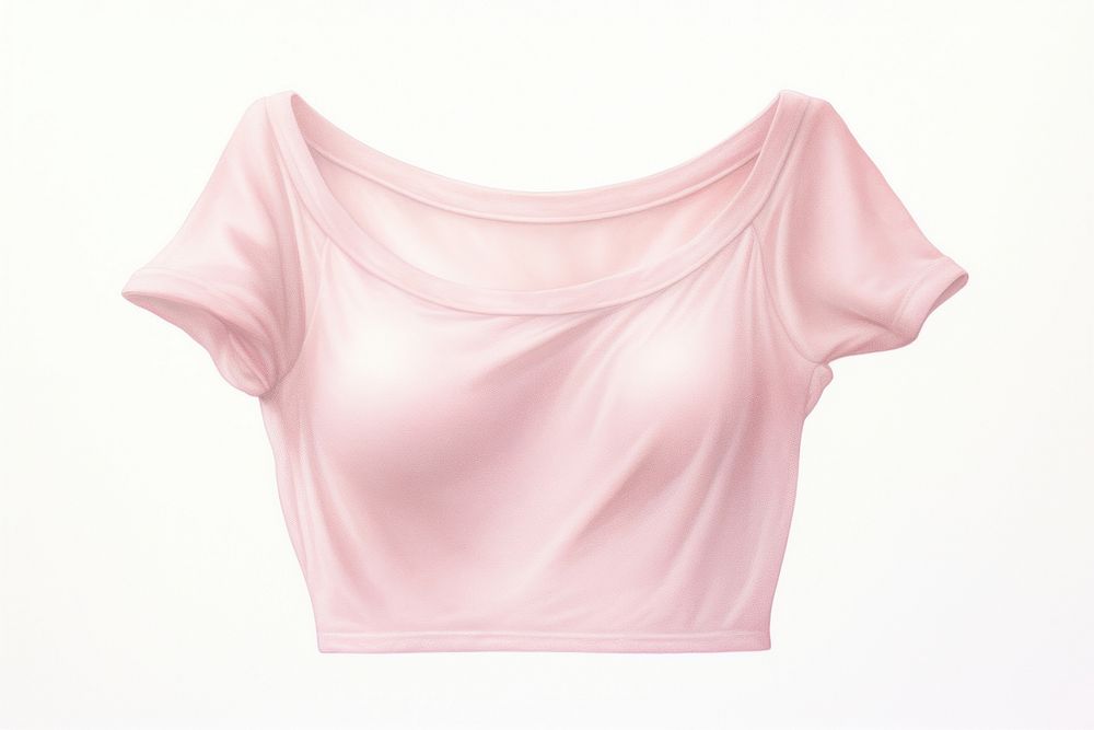 Off shoulder shirt t-shirt blouse pink. AI generated Image by rawpixel.