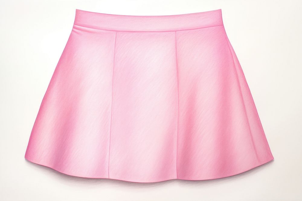 Short skirt pink white background outerwear. AI generated Image by rawpixel.