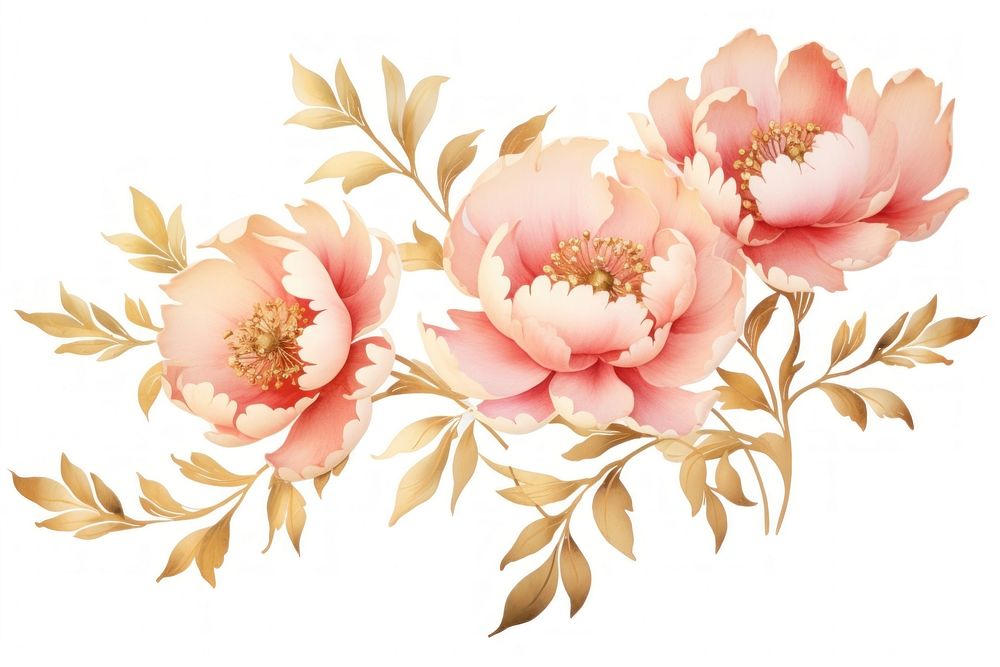 Chinese peony flower plant rose. AI generated Image by rawpixel.