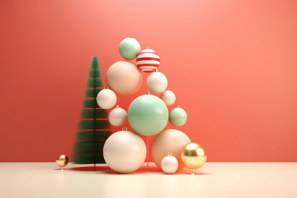 Christmas backdrop balloon celebration anniversary. AI generated Image by rawpixel.