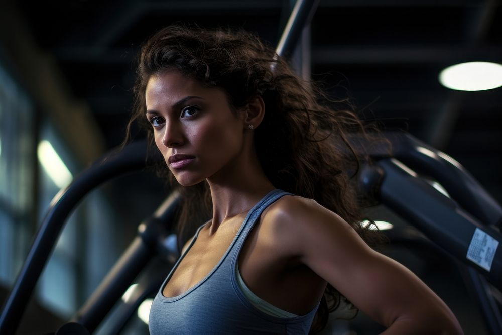 Half-affrican woman warring sport ware photography portrait sports. AI generated Image by rawpixel.