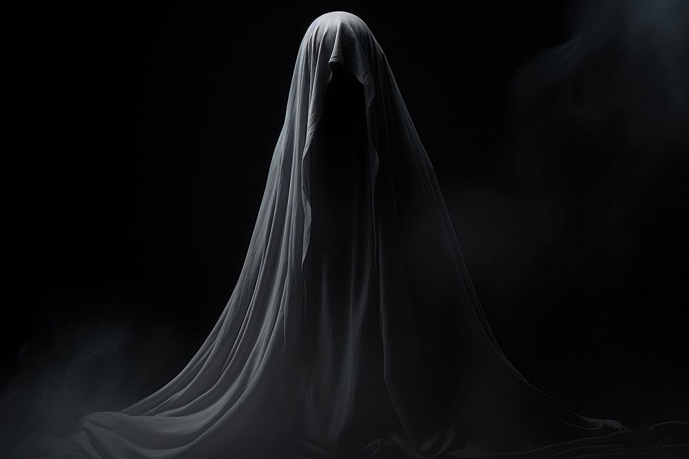 Ghost black adult veil. AI generated Image by rawpixel.