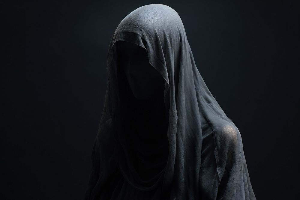 Ghost black adult veil. AI | Free Photo - rawpixel