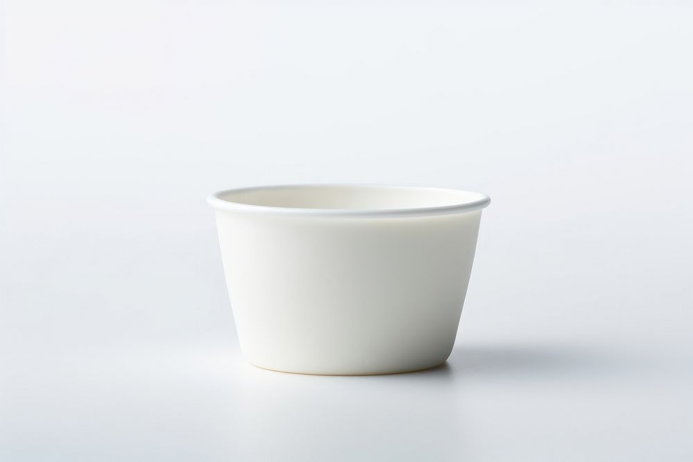 Paper ice cream bowl porcelain white cup. AI generated Image by rawpixel.