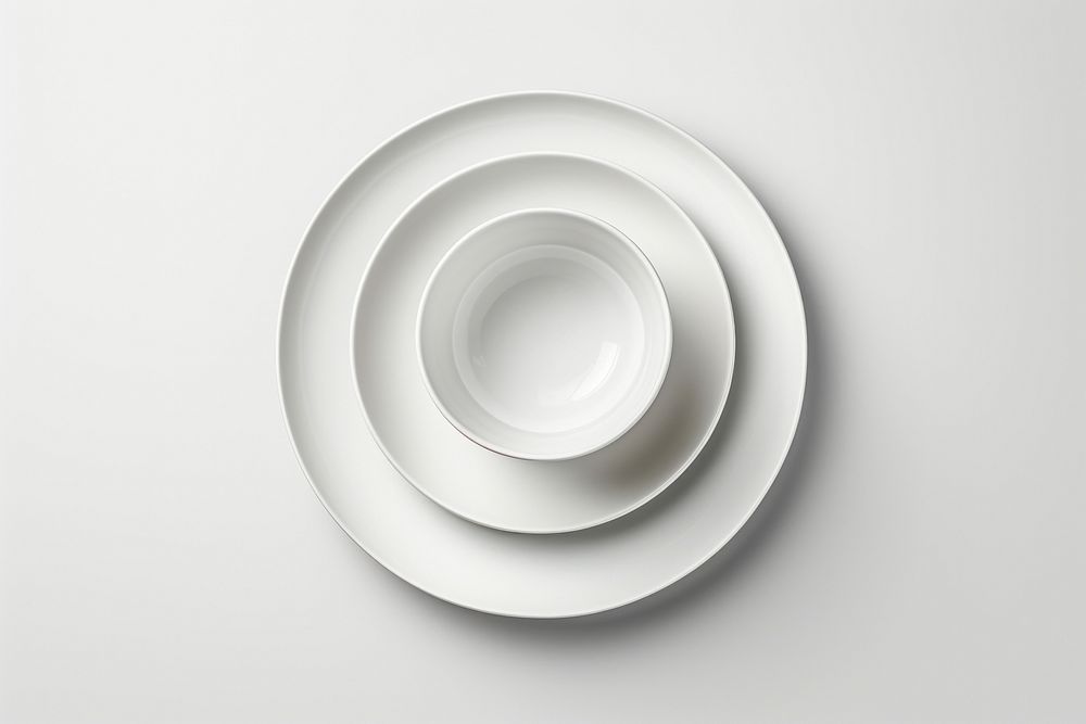 White dishes plate table studio shot. AI generated Image by rawpixel.