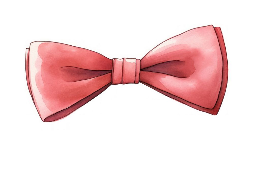 Bow cartoon sketch white background. AI generated Image by rawpixel.