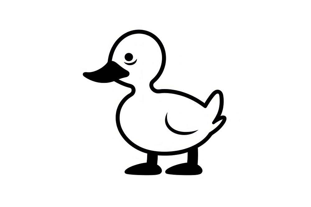 Duck animal white black. AI generated Image by rawpixel.