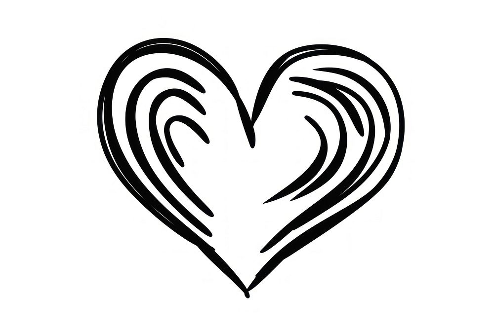 Heart white line logo. AI generated Image by rawpixel.