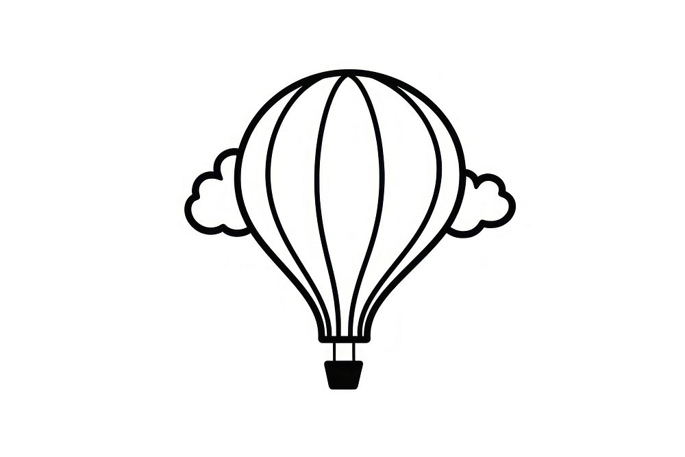 Hot balloon aircraft vehicle white. AI generated Image by rawpixel.