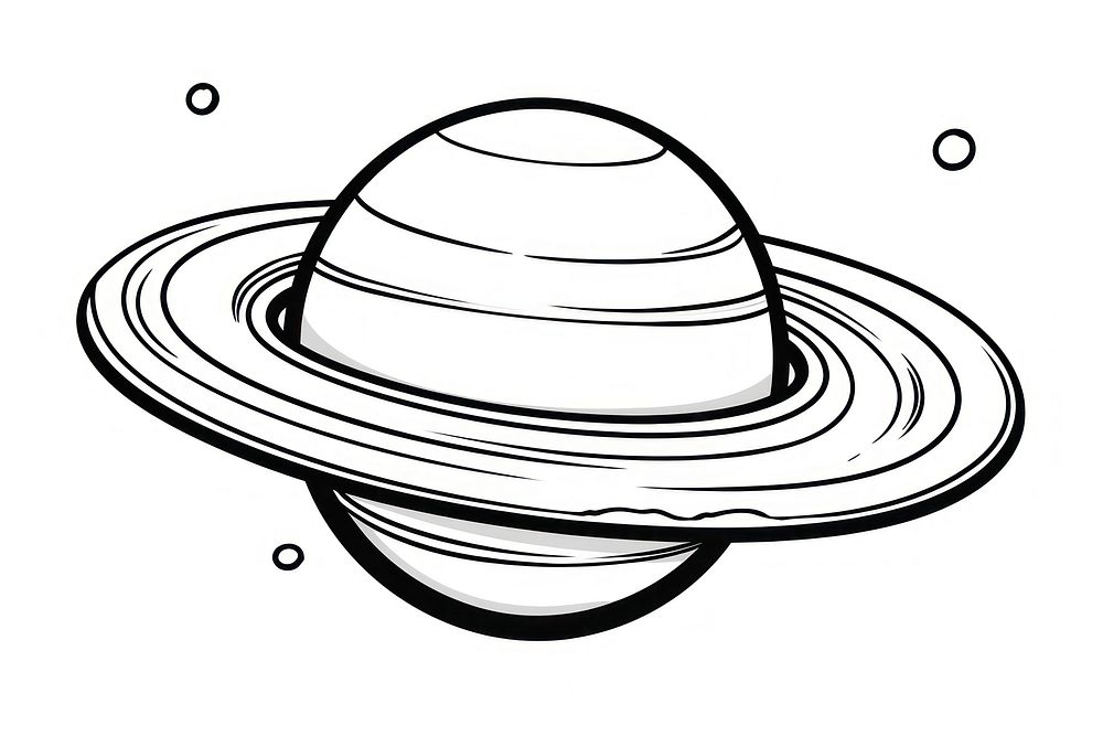 Saturn planet monochrome clothing sombrero. AI generated Image by rawpixel.