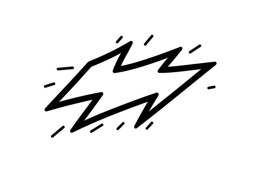 Thunder symbol line logo. AI generated Image by rawpixel.