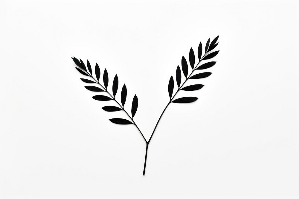 Leaf plant black line. AI generated Image by rawpixel.