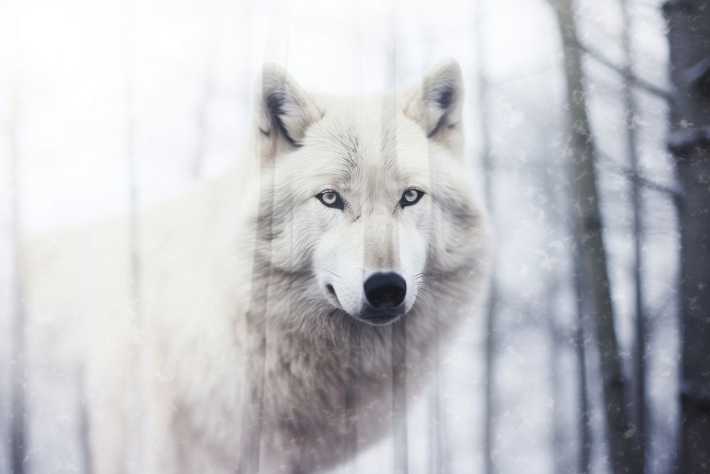 Wolf mammal animal winter. AI generated Image by rawpixel.