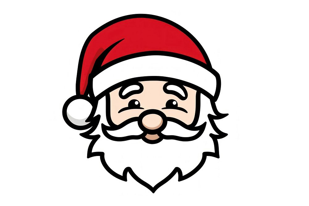 Santa face logo celebration creativity. AI generated Image by rawpixel.