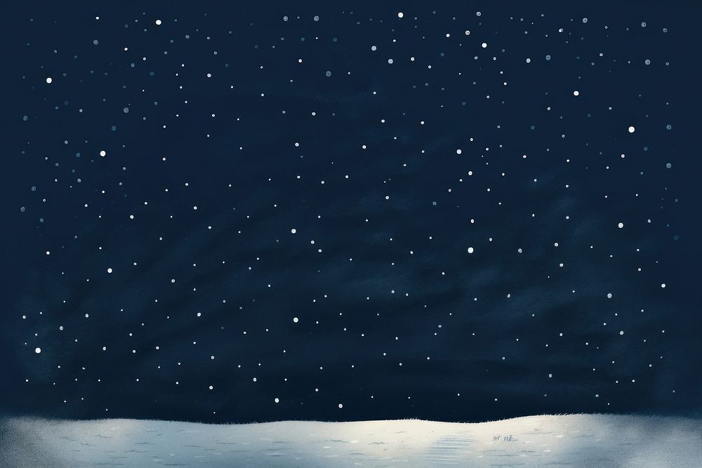 Christmas night nature snow constellation. AI generated Image by rawpixel.