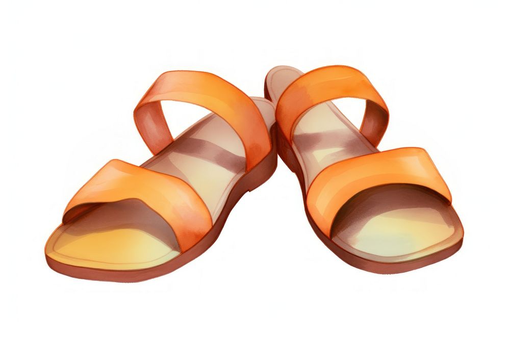 Sandals footwear white background flip-flops. AI generated Image by rawpixel.
